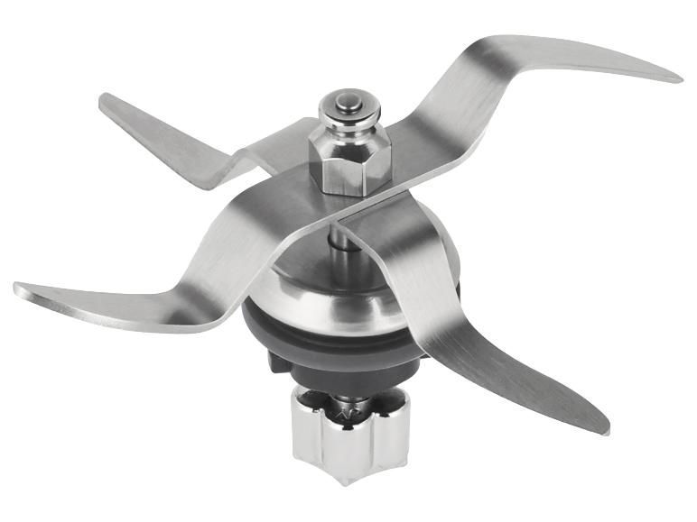 Ersatzklinge für Mixer aus Edelstahl mit vier gebogenen Klingen