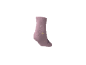 Rosa Socke mit Sternen und dunklem Katzenmotiv.