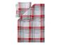 Bettwäsche-Set mit rot-grau-weißem Karomuster