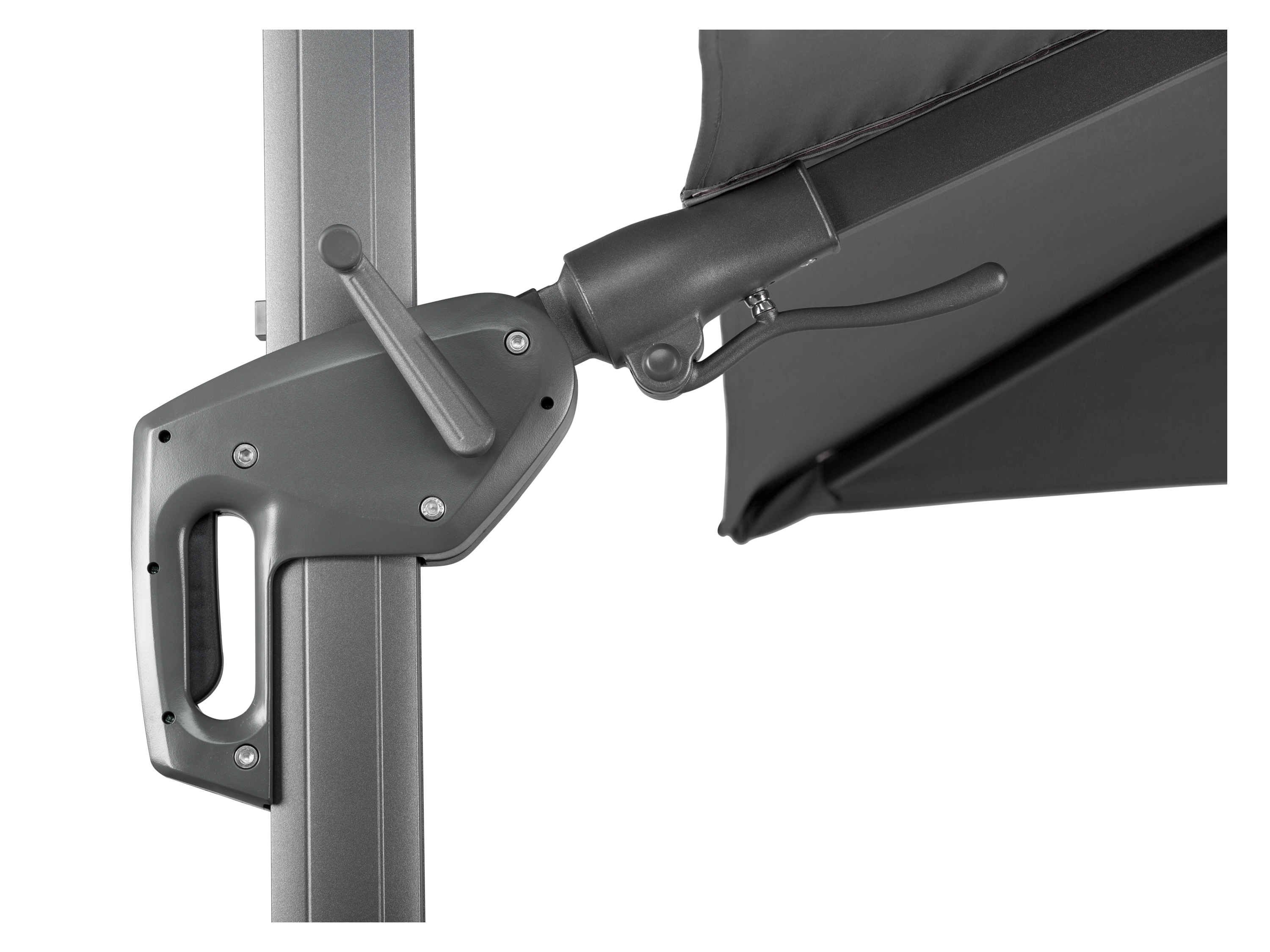 Thumbnail - Schneider Sonnenschirm »Rhodos Twist«, inklusive Schutzhülle (350 x 260 cm, Anthrazit)