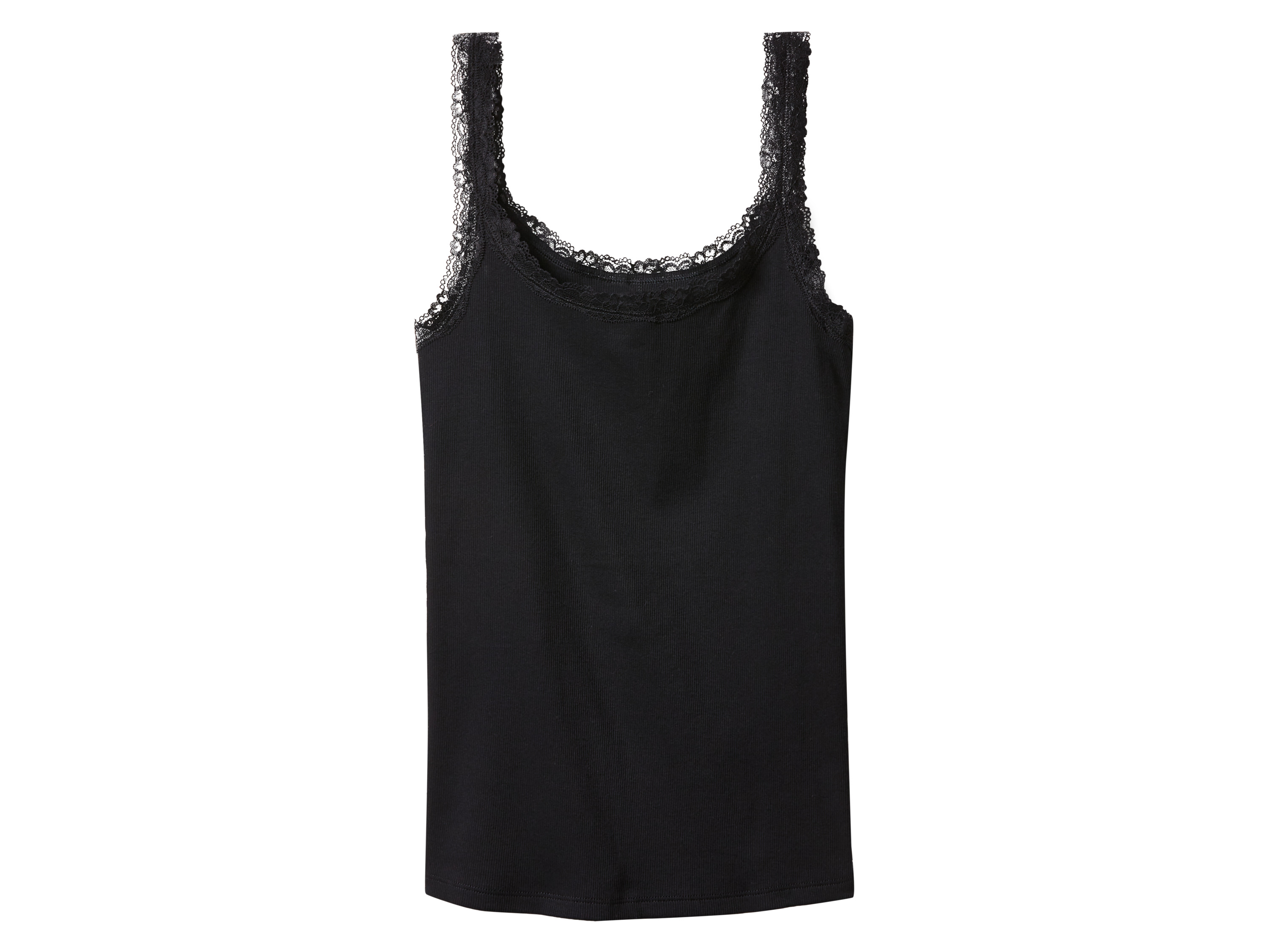 Thumbnail - esmara® Damen Ripptop, 3 Stück  (Schwarz, M(40/42))