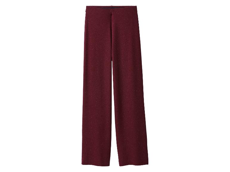 Damen-Hose mit weitem Bein in Bordeaux mit Glitzer