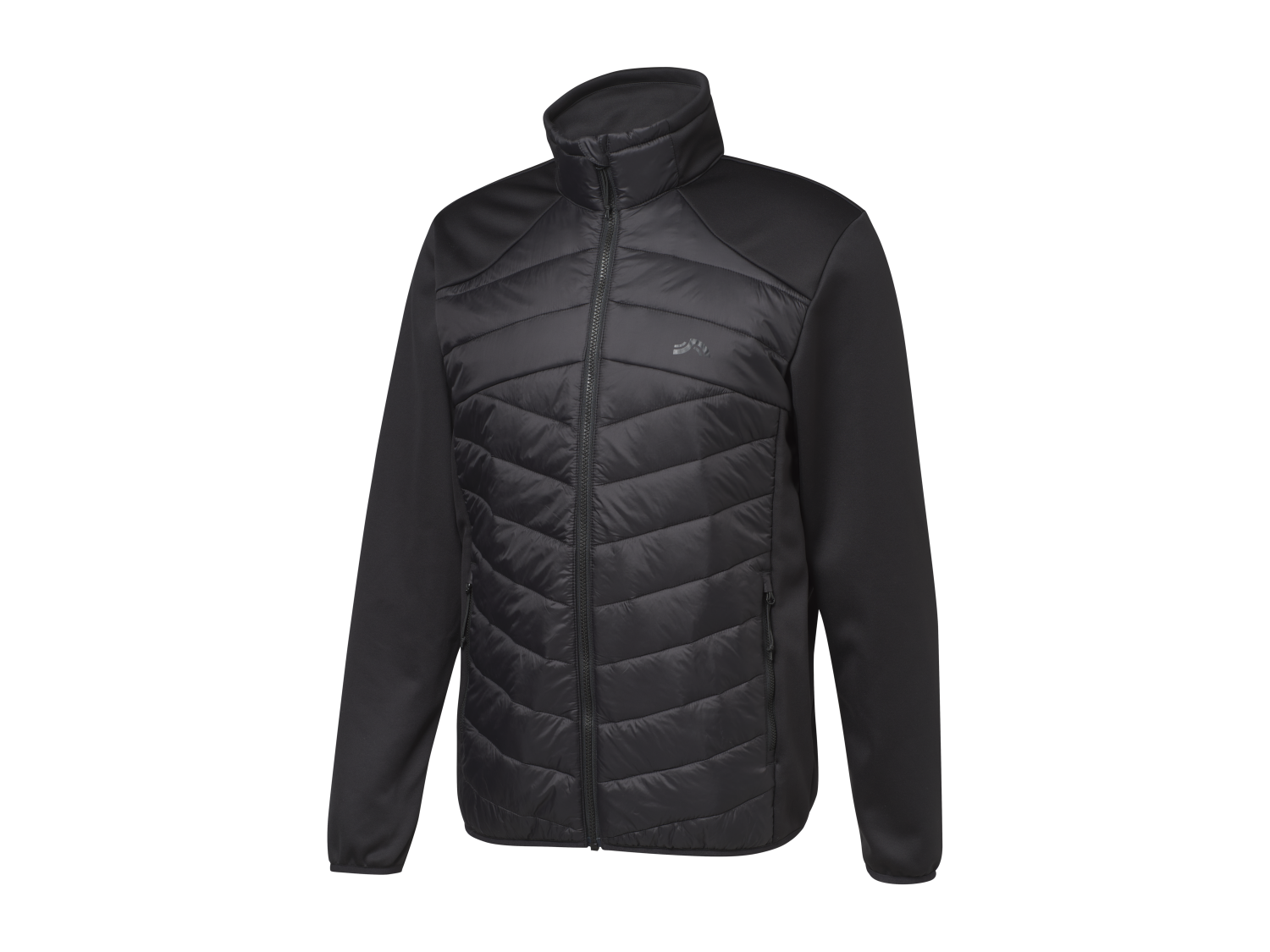 Black Crevice Hybrid-Jacke Herren Im Klassischen Strickdesign