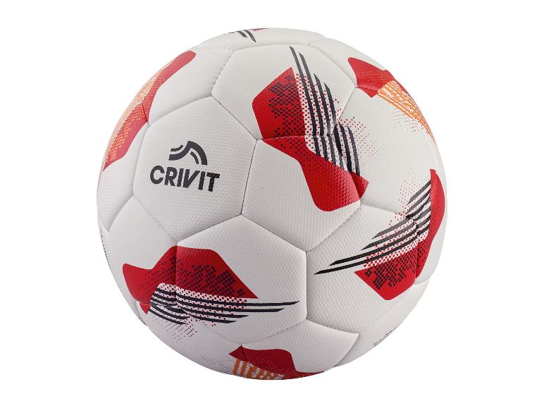 Crivit Fußball, rot-weißes Design.