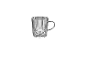Doppelwandige Glastasse mit Henkel