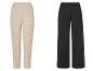 Zwei elegante Hosen, eine beige und eine schwarze.