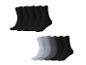 ESMARA MEN 5er-Pack gerippte Socken in Schwarz und Grautönen.