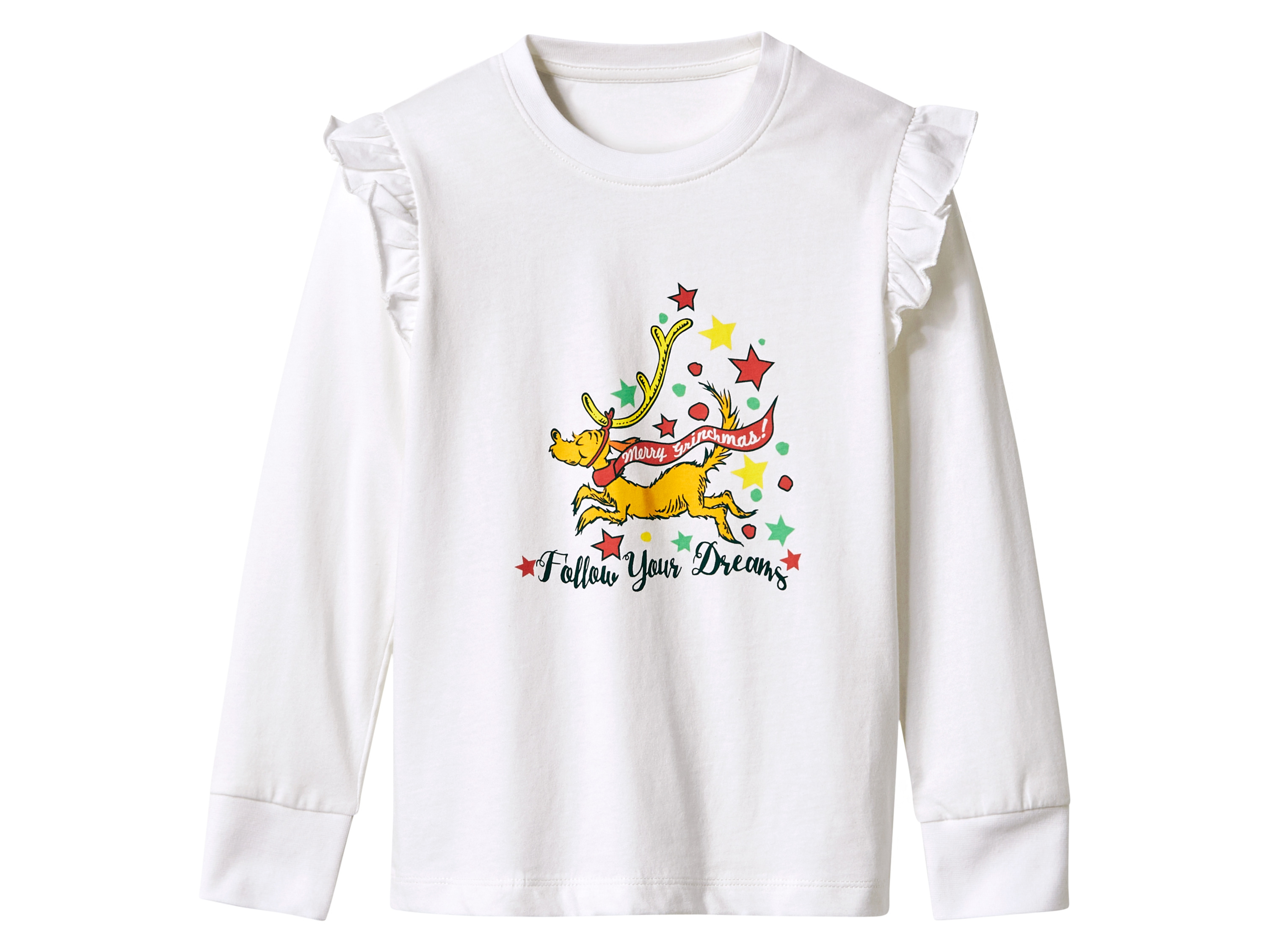 Thumbnail - Kinder Pyjama (weiß/rot, 110/116)