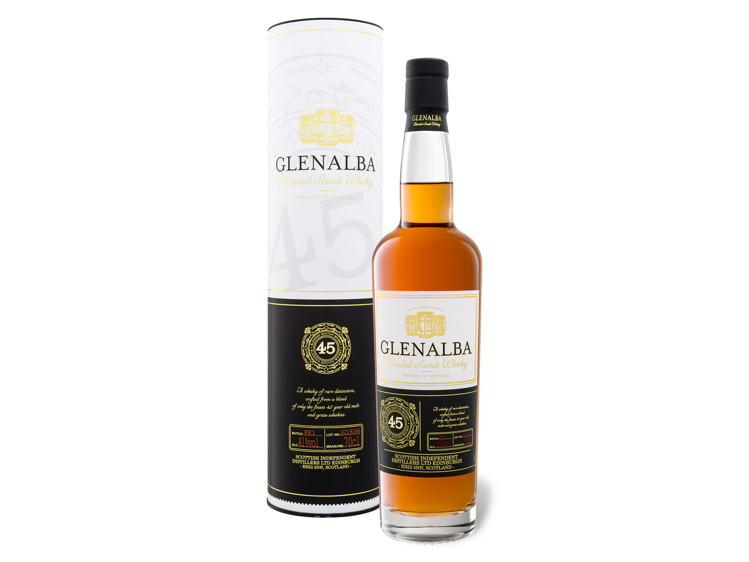 Glenalba Blended Scotch Jahre Geschenkbo… 45 mit Whisky
