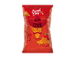 Rote Paprika-Tortilla-Chips-Tüte mit mexikanischen Motiven.