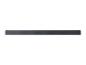 Schwarze Soundbar auf weißem Hintergrund.