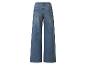 Blaue Jeans mit weitem Bein und Gesäßtaschen