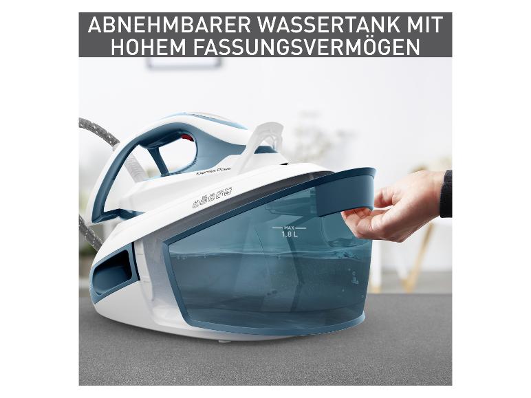 Dampfbügelstation mit abnehmbarem Wassertank mit hohem Fassungsvermögen (1,8 L)