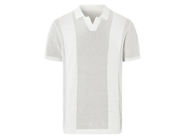 Weißes, durchbrochenes Poloshirt: elegantes Sommeroutfit.
