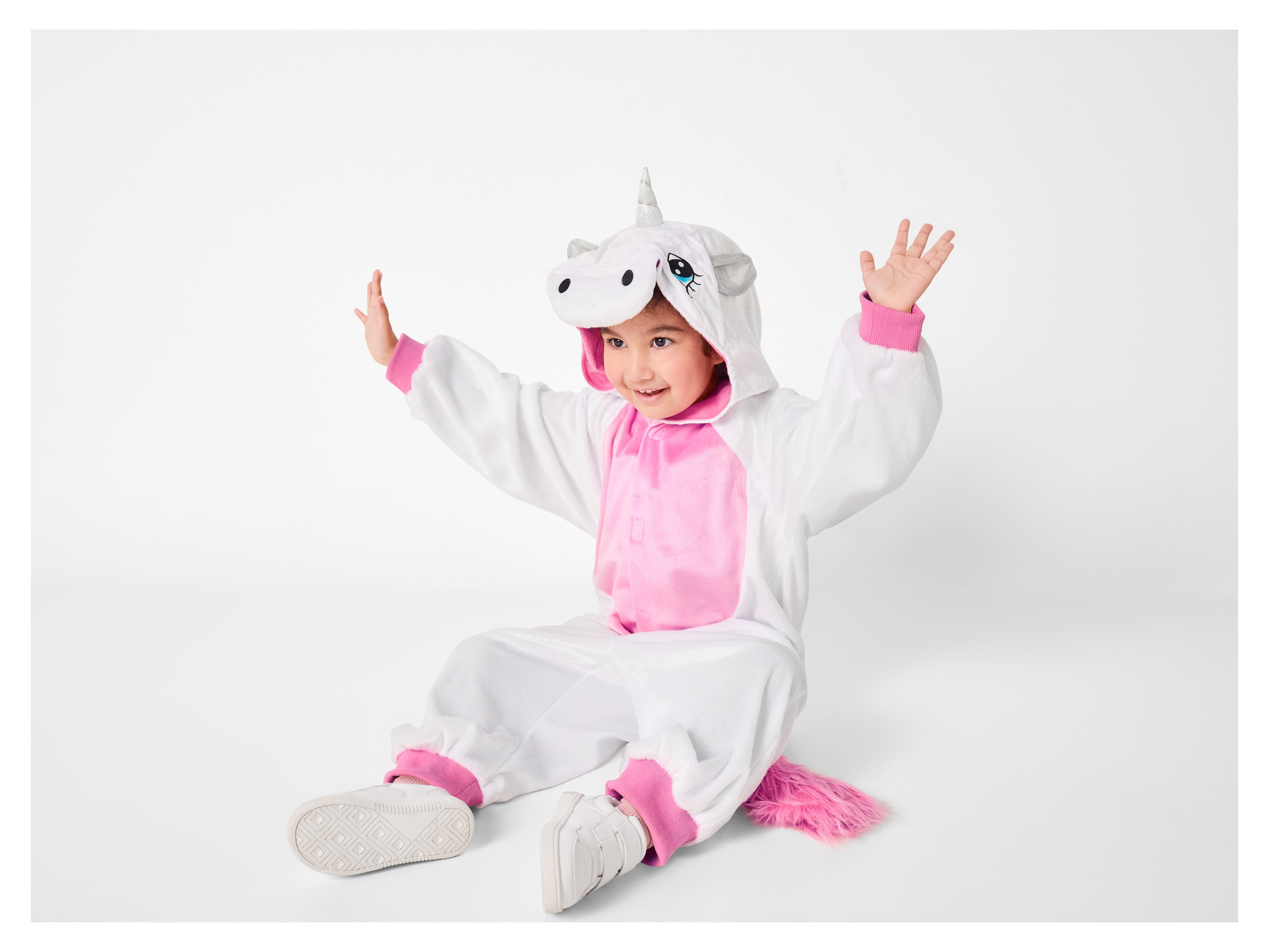 Kleinkinder Mädchen Jungen Kostüm Karneval Plüsch (Einhorn, 110/116) – Bild 4 von 4