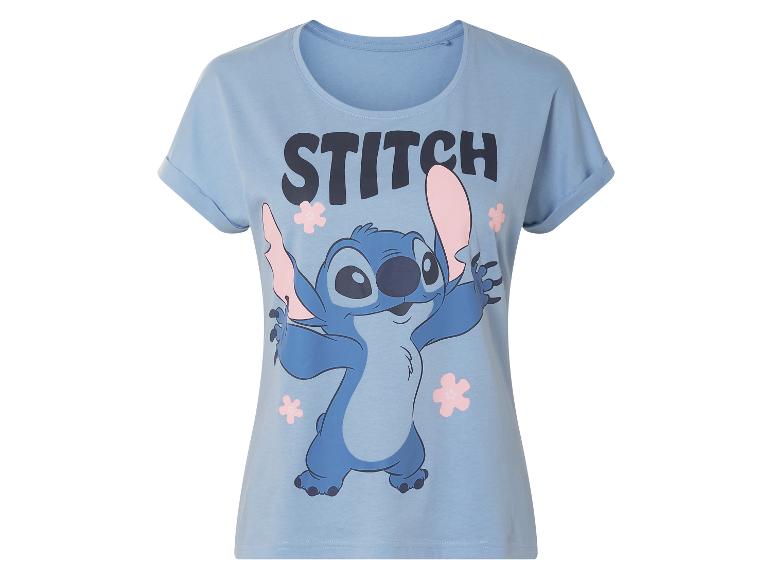 Hellblaues Disney Stitch T-Shirt: Lilo und Stitch Motiv.