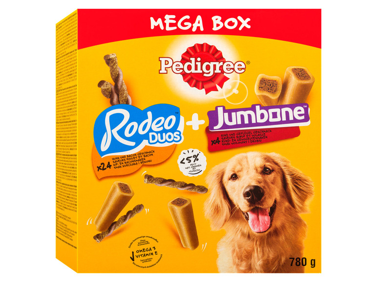 Gehe zu Vollbildansicht: Pedigree Snacks Mega Box Rodeo & Jumbone, 780 g - Bild 1