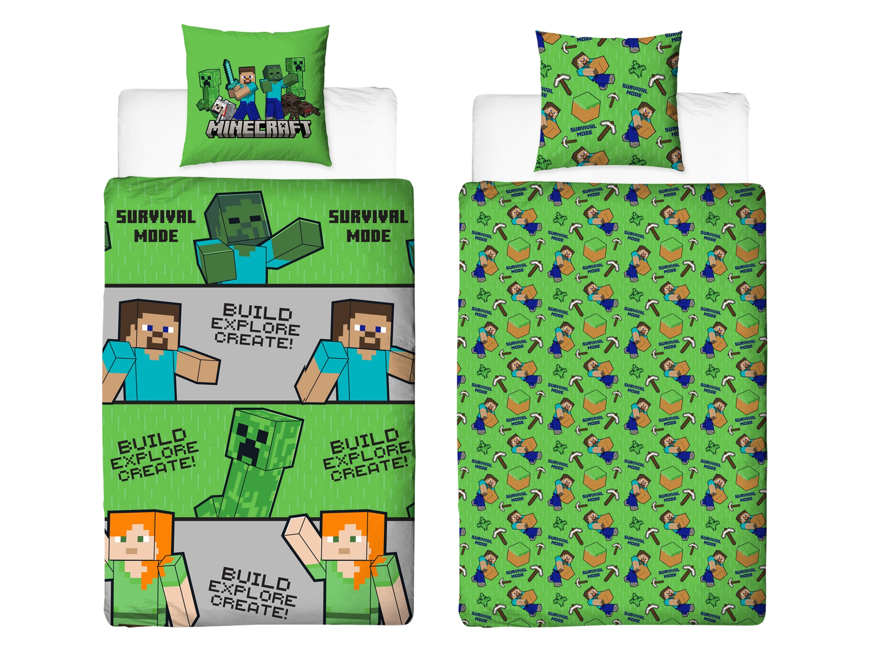 Thumbnail - Wendebettwäsche 135 x 200 cm (Minecraft)