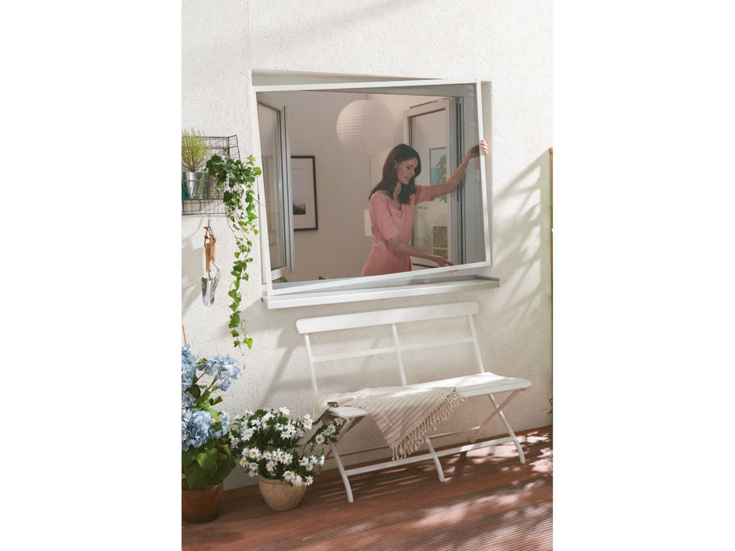 LIVARNO home Fenster-Insektenschutz, 100 x 120 cm, Alu…
