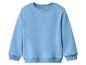 Hellblaues Kinder-Sweatshirt mit Rundhalsausschnitt und Rippbündchen.