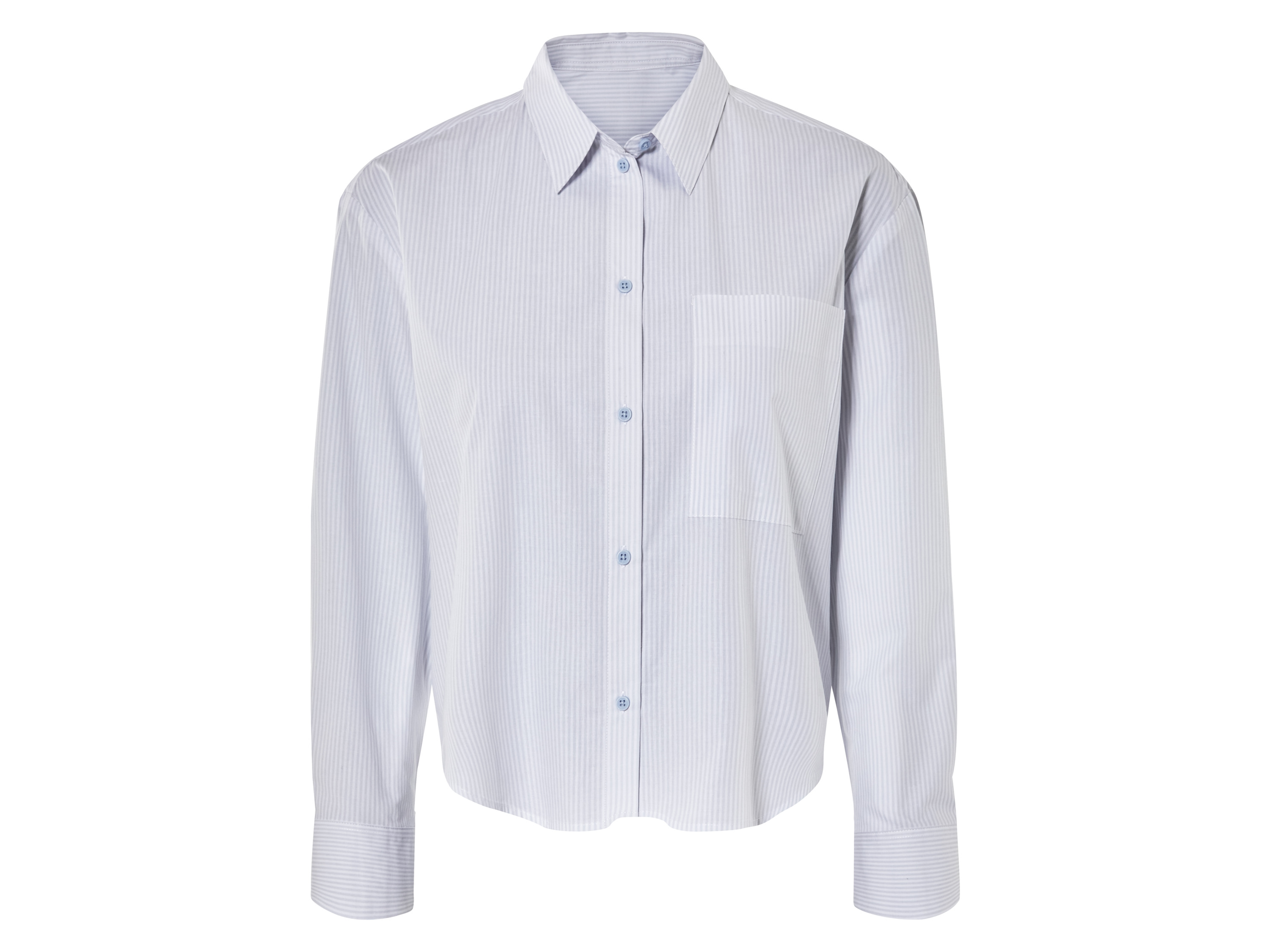 esmara® Damen Hemd (Steifen blau/weiß, 46) | 04052916241615