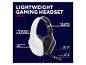 Leichtes Gaming-Headset mit verstellbarem Kopfbügel, Over-Ear-Polstern, Ohrmuschel-Bedienelementen und hochklappbarem Mikrofon.