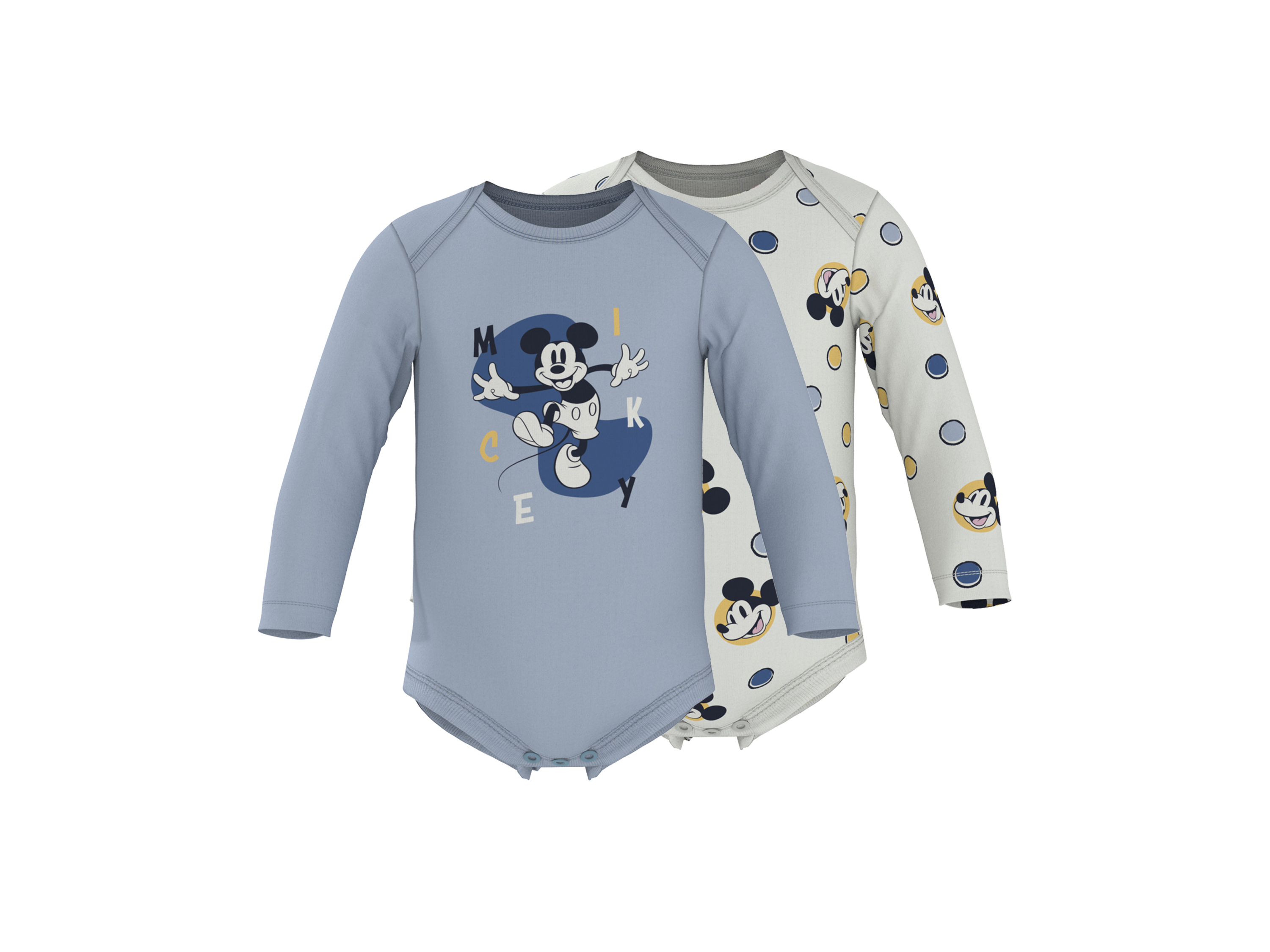 LUPILU® Baby Bodys, 2 Stück (Blau/Weiß, 50/56)""