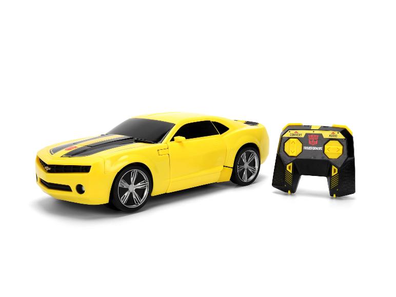 Gelbes Transformers Camaro Spielzeugauto mit Fernbedienung.