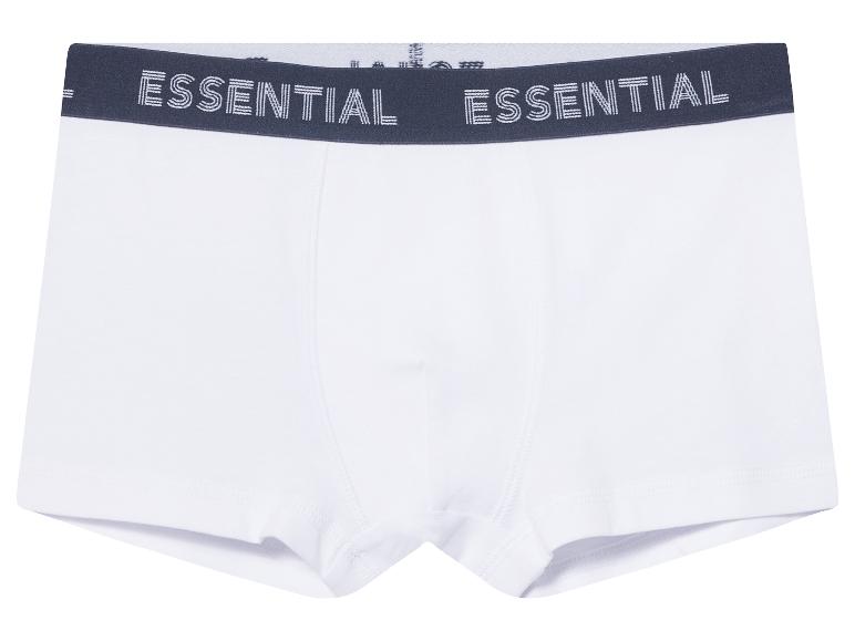 Weiße Essential Boxershorts: klassischer Schnitt, kontrastfarbener Bund.