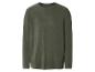 Dunkelgrünes Langarm-Fleece-Oberteil.
