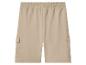 Beige Cargo-Shorts mit elastischem Bund
