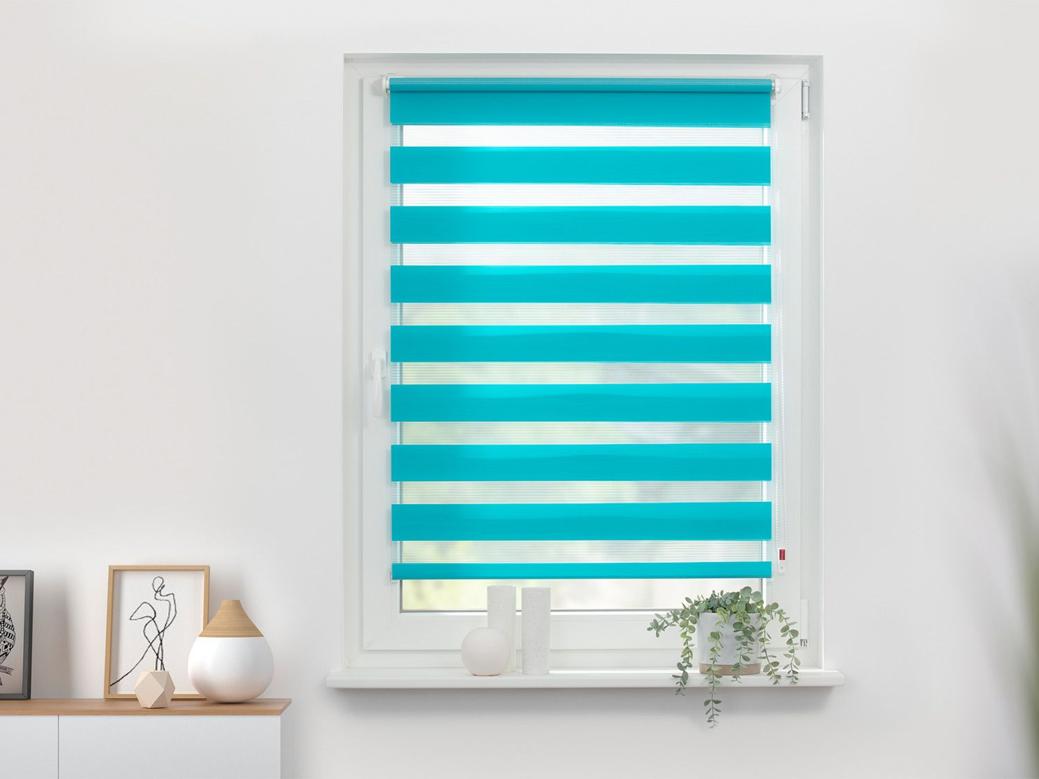 Thumbnail - Lichtblick Duo Rollo Klemmfix, ohn, Blau, 55x150 cm (Blau, 55x150 cm)