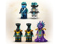 LEGO Ninjago Minifiguren: Wasser-Ninja, Techno-Ninja und zwei Schlangen.
