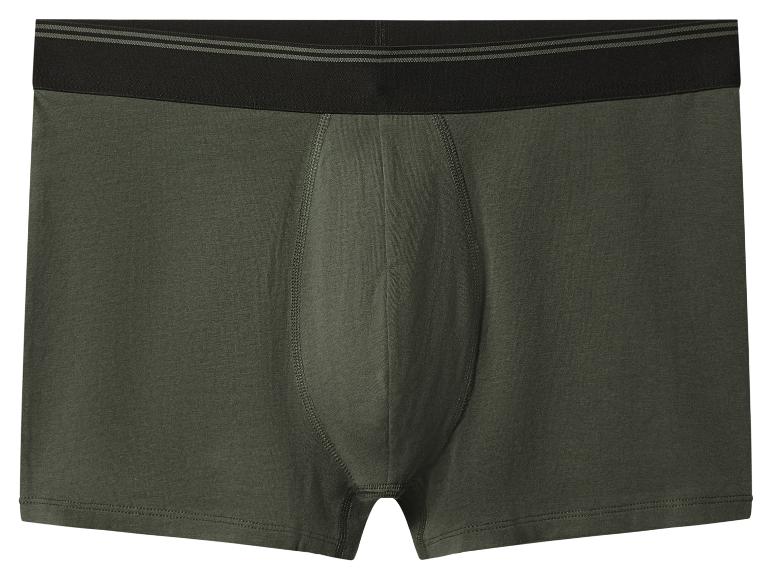 Grüne Herren-Boxershorts mit schwarzem Gummibund