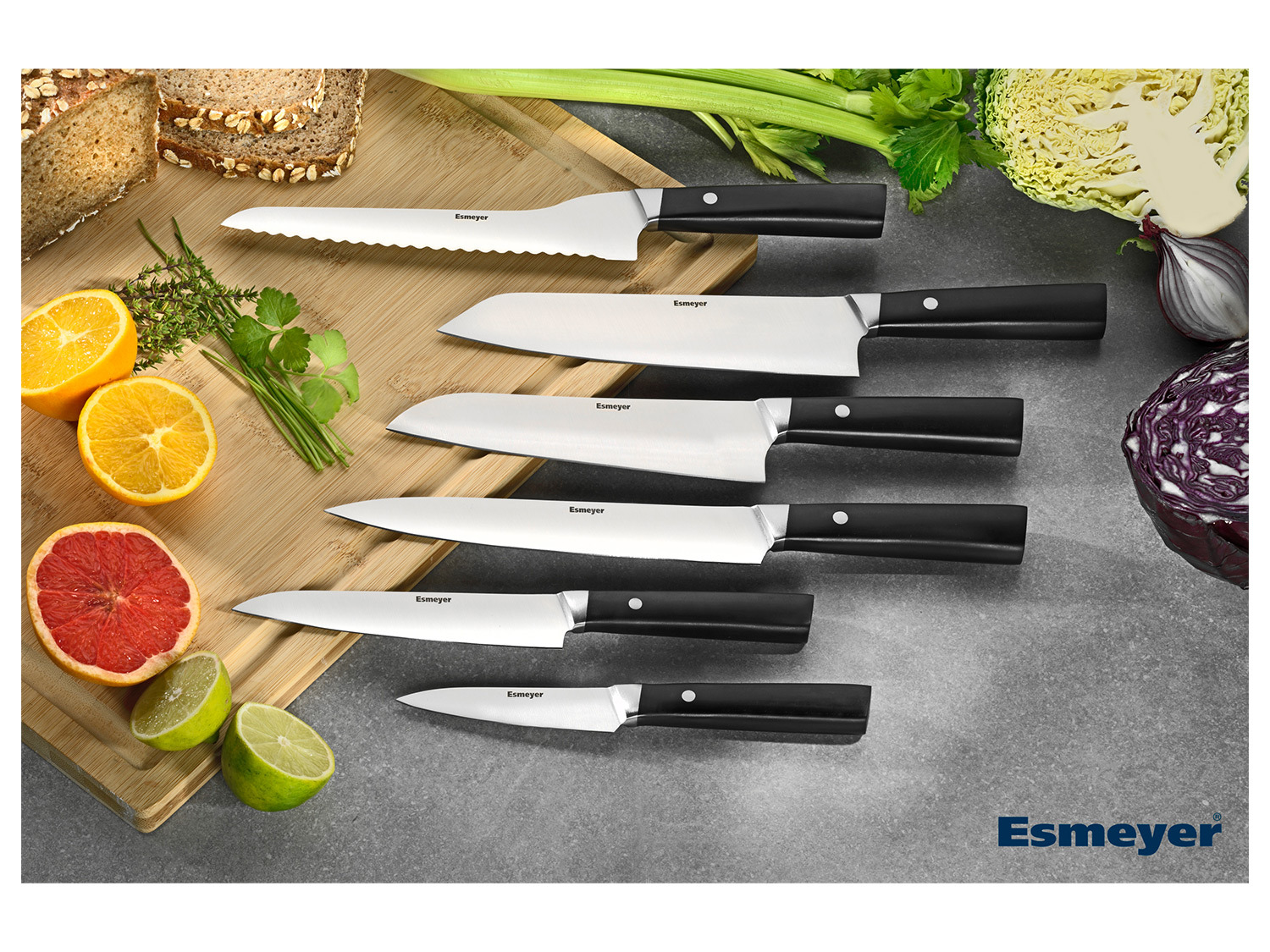 Esmeyer Asia Messerset 6-teilig aus Edelstahl | LIDL