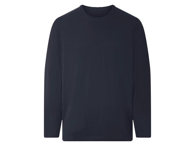 Dunkelblaues Herren-Langarmshirt