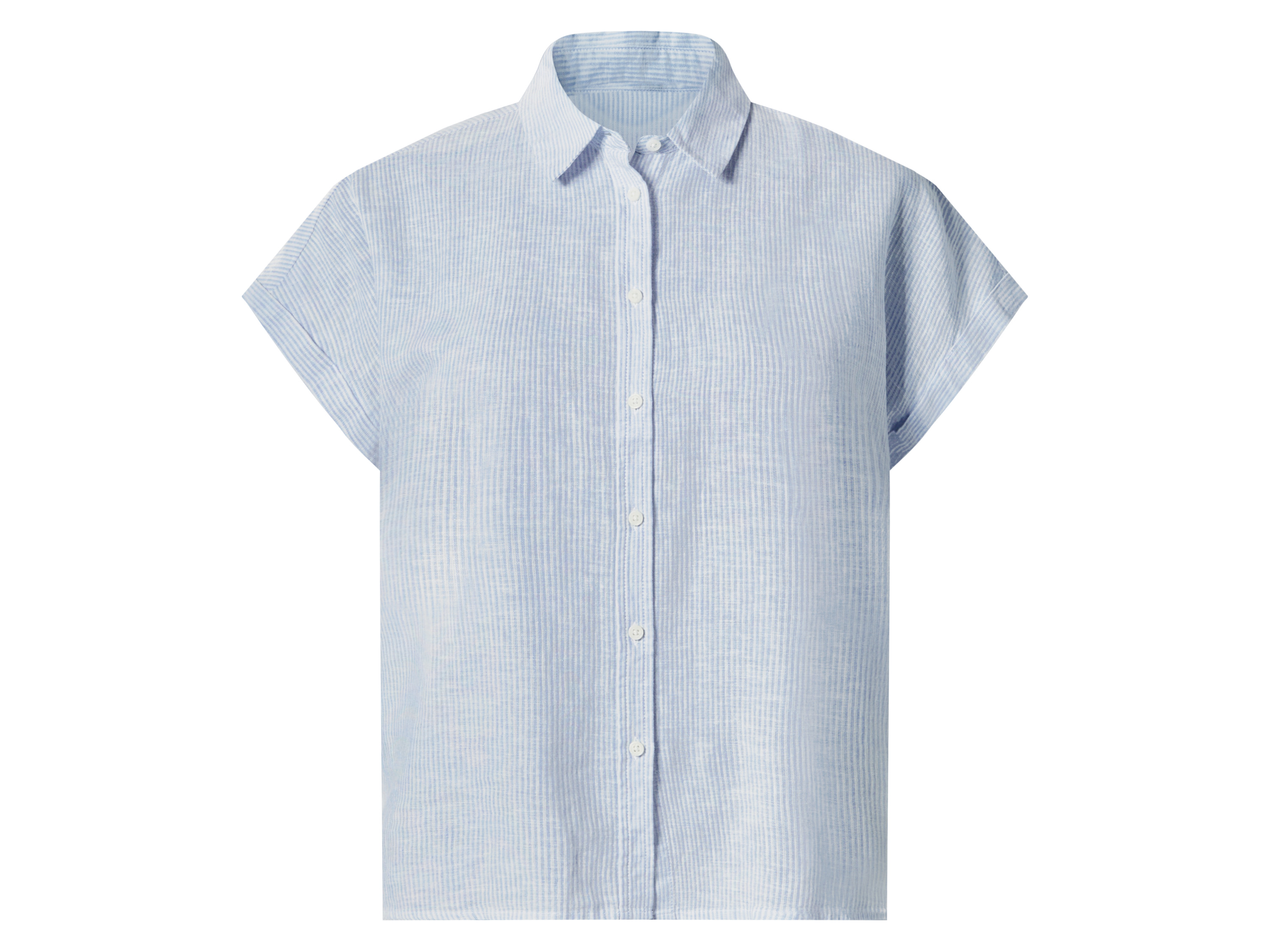 ESMARA® Damen Bluse mit Leinen (Gestreift, XS (32/34))