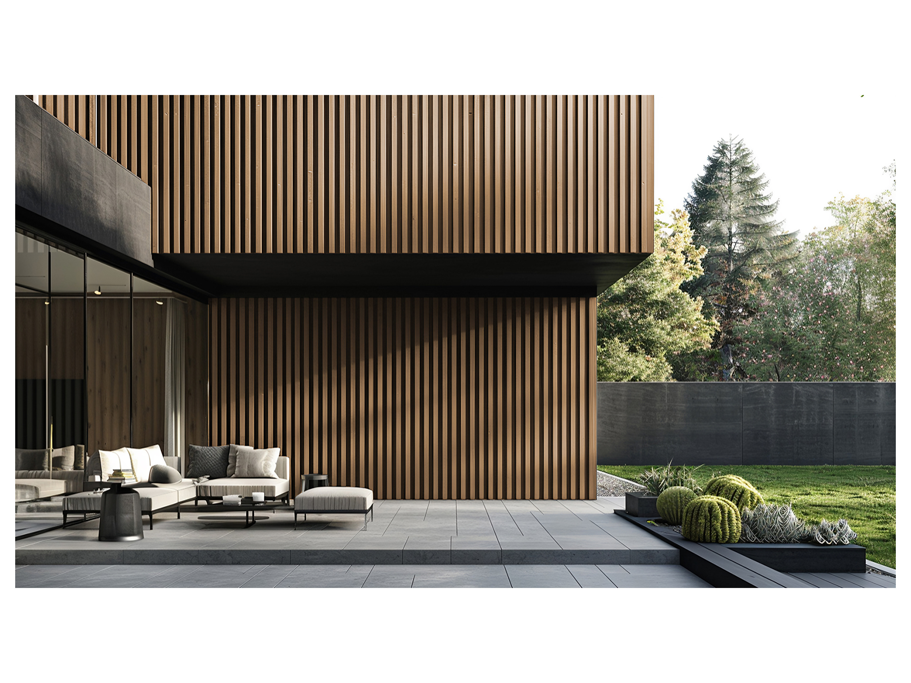 HOME DELUXE WPC Fassadenverkleidung DUVAR (10m², Teak) – Bild 2 von 4