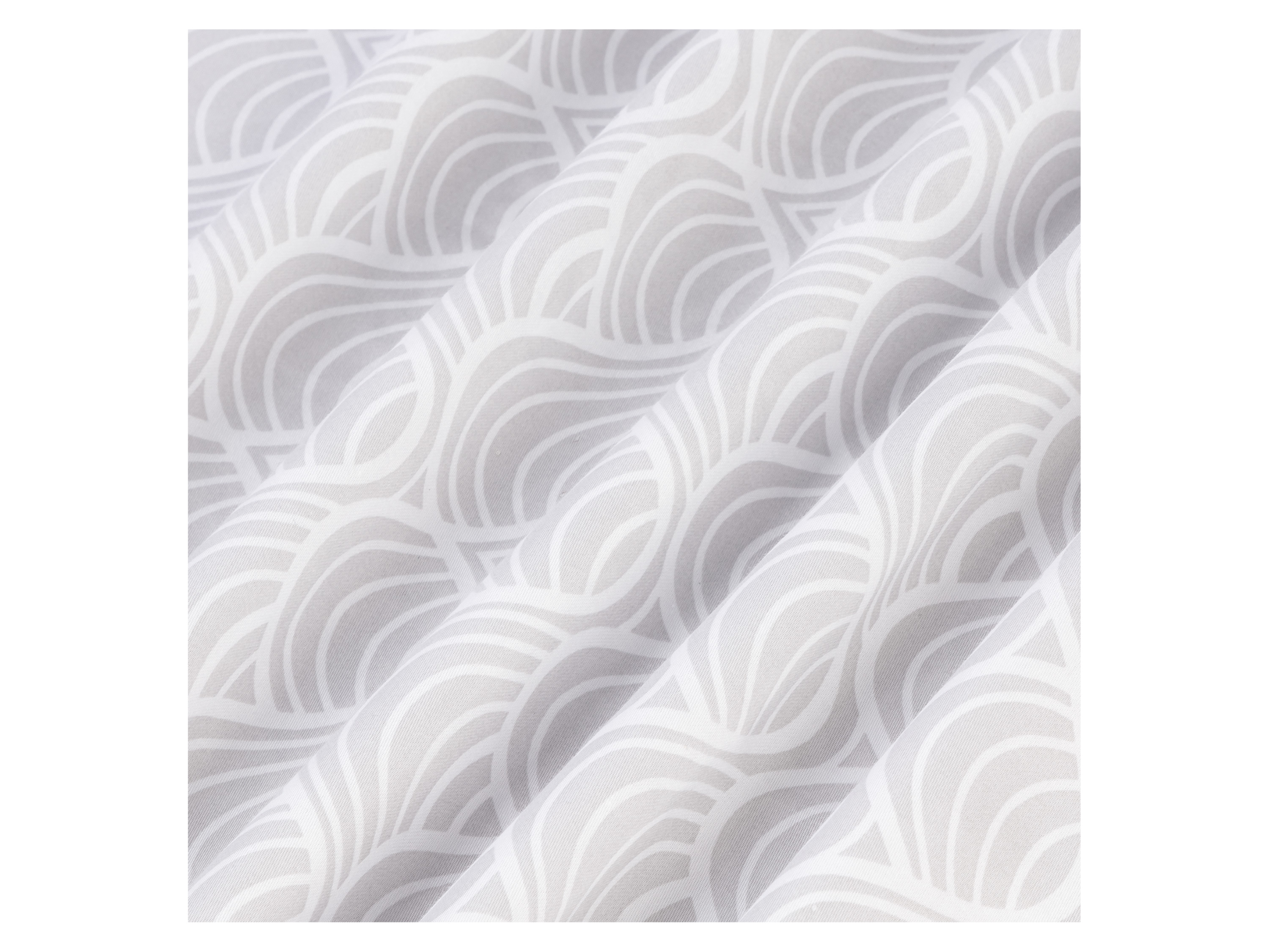 Thumbnail - LIVARNO home Satin-Bettwäsche, 135 x 200 cm (grau/Wellen)