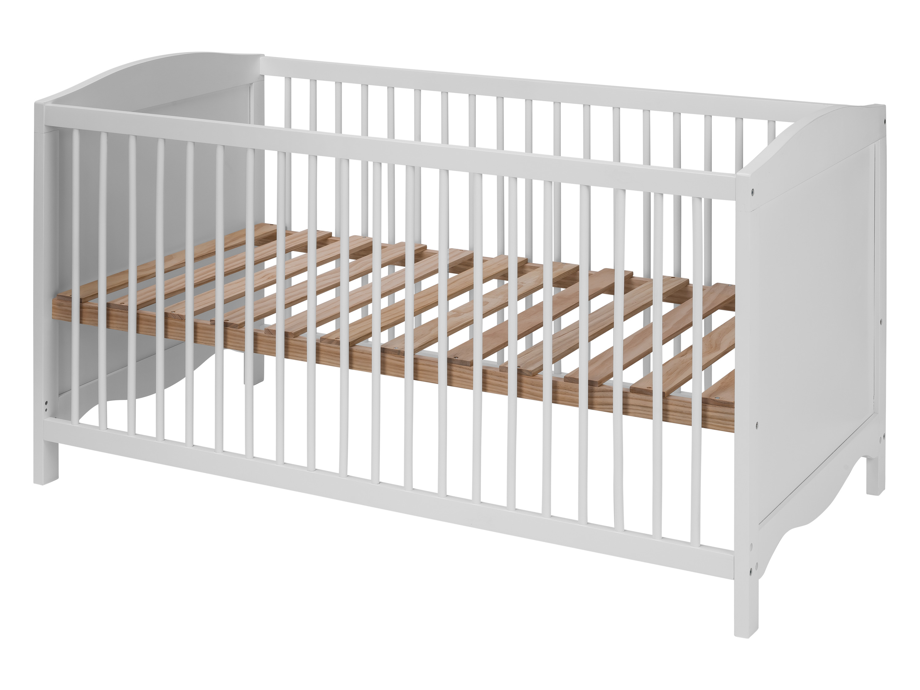 LIVARNO home Babybett, 140×70 cm (Weiß)““ | weiß Style: – Typ: Baby-Kombibett Funktion : abnehmbare Gitterseite Liegefläche: geeignet für Matratzen der Größe 70 x 140 cm Stauraum: – Lattenrost: ja Höhenverstellbar: ja, in 3 verschiedenen Varianten aufstellbar Matratze: – Mitwachsend: – Material: Hauptteile / Bettbodenrahmen / Dekorleiste / Stützbrett: Kiefer , Kopf- und Fußteilfüllung: Mdf, unteres Querstück: Buche, Sprossen: Buche Max. Belastung: 20 kg Maße: ca. B 145 x H 79 x T 75 cm Gewicht: 20 kg““