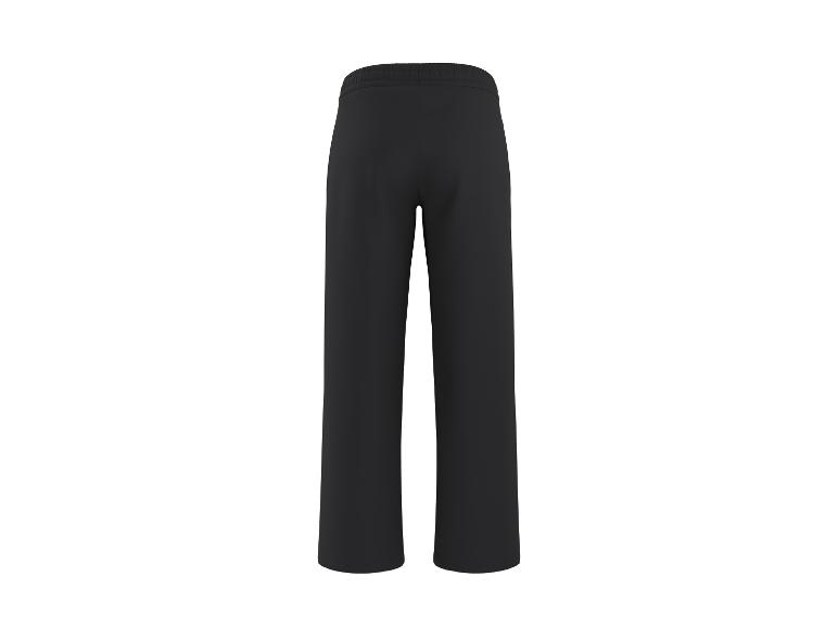Schwarze Damen-Jogginghose mit elastischem Bund, Rückansicht.