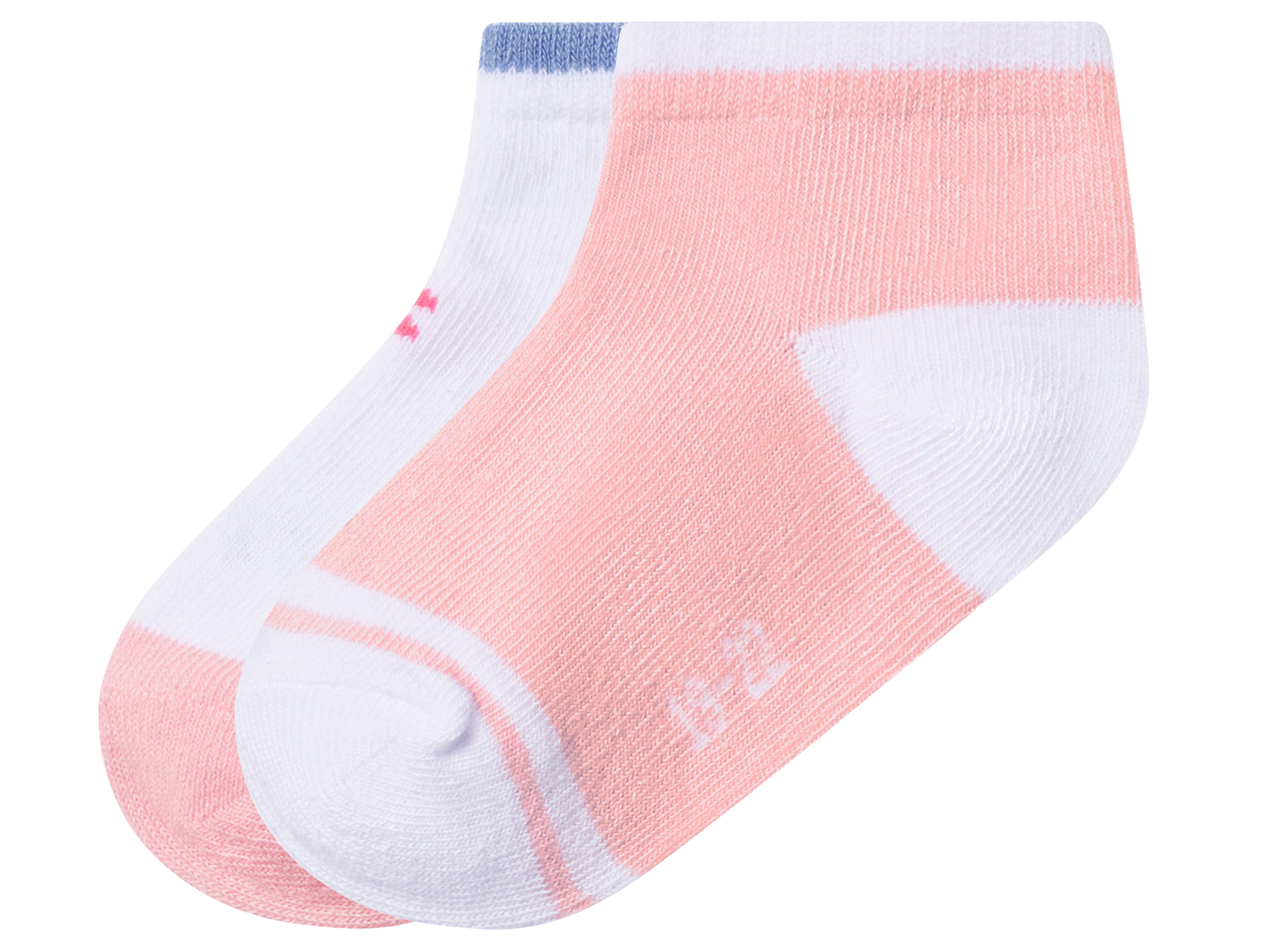 LUPILU® Kleinkinder Sneakersocken 2 Paar (Blumen/rosa/weiß, 19/22)""