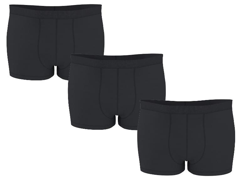 Dreierpack schwarze Herren-Boxershorts