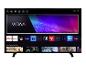 Smart-TV mit Streaming-Diensten und empfohlenen Sendungen auf dem Bildschirm.