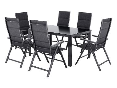 LIVARNO® Alu-Premium-Set »Toronto«, 7-teilig - Standardtisch & 6 Klappsessel