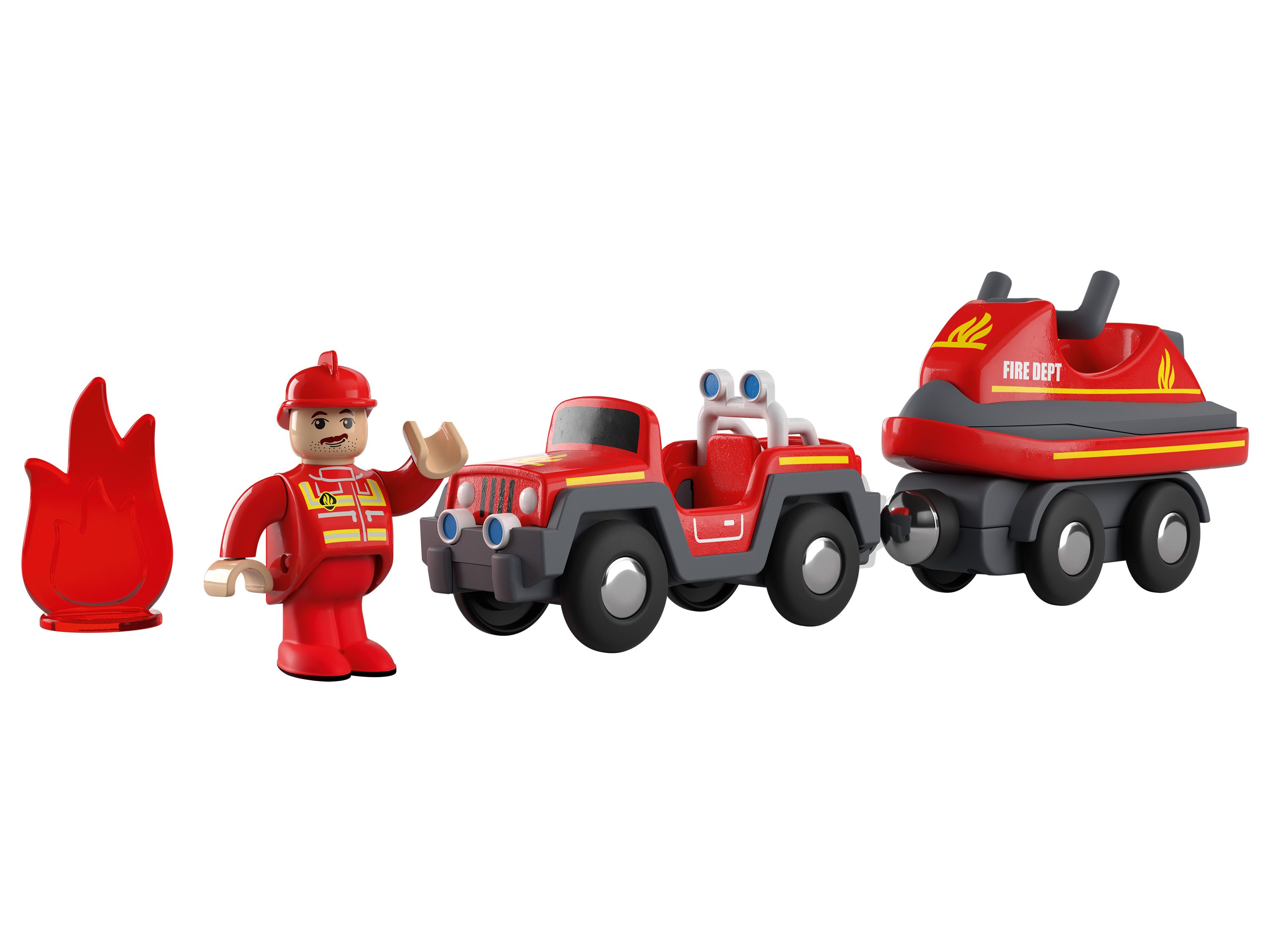 Playtive Fahrzeuge Bahnwelt (Feuerwehr mit Jetski) | 04055334994248