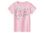 Rosa Kinder-T-Shirt mit Barbie-Schriftzug und Herzen