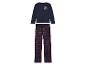 Langärmliger Pyjama mit karierter Hose.