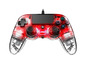 Ein roter, transparenter PlayStation 4-Controller