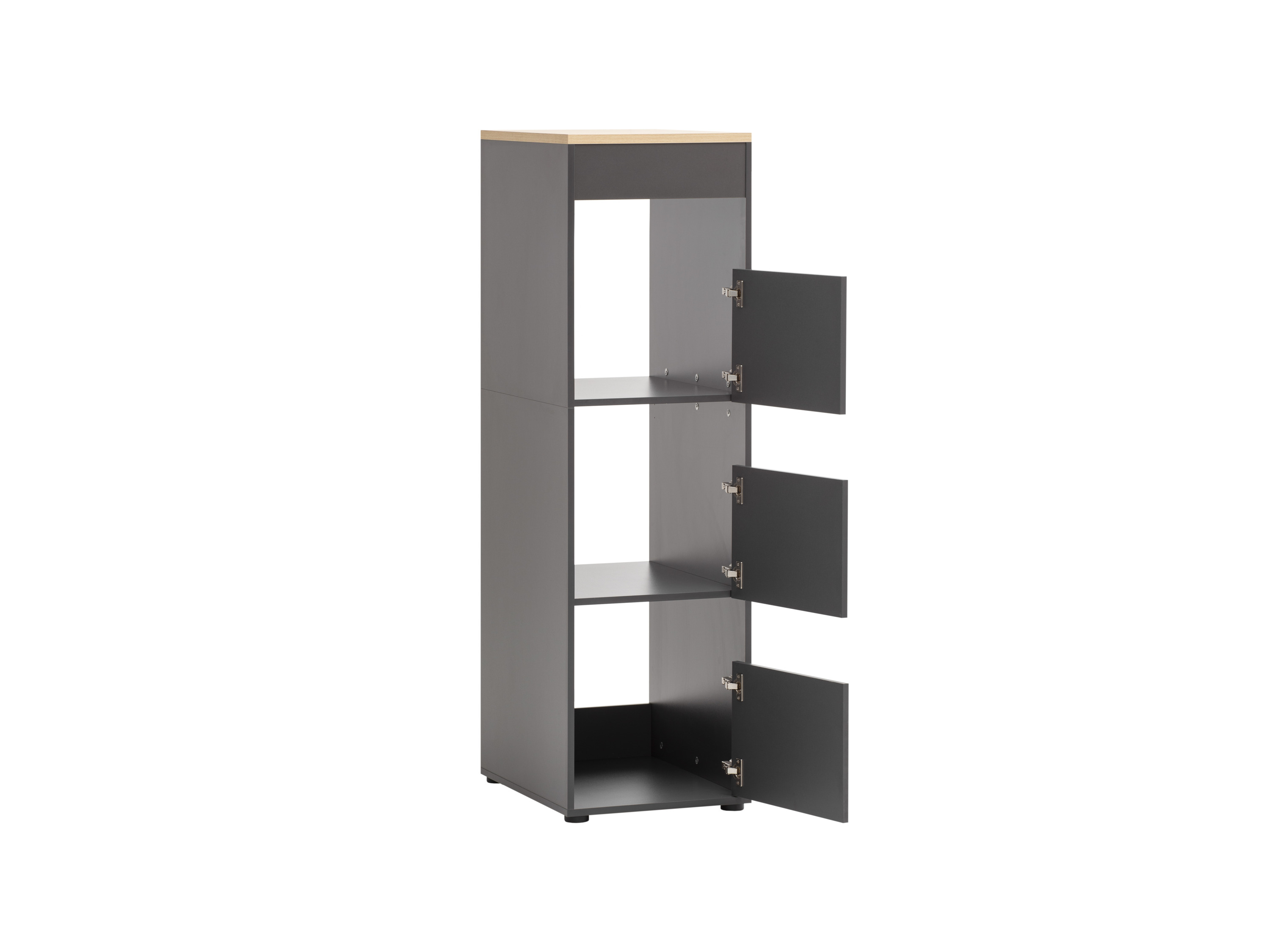 SCHILDMEYER Mehrzweckschrank Solea Wäscheschacht (3x Wäscheschacht, Höhe 154cm, Anthrazit) – Bild 3 von 3